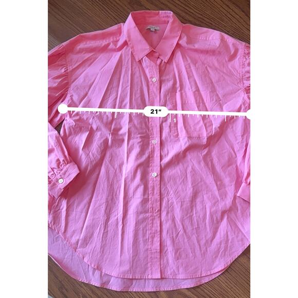 Rails Janae Shirt Hot Pink long sleeve shirt size M - Picture 5 of 11